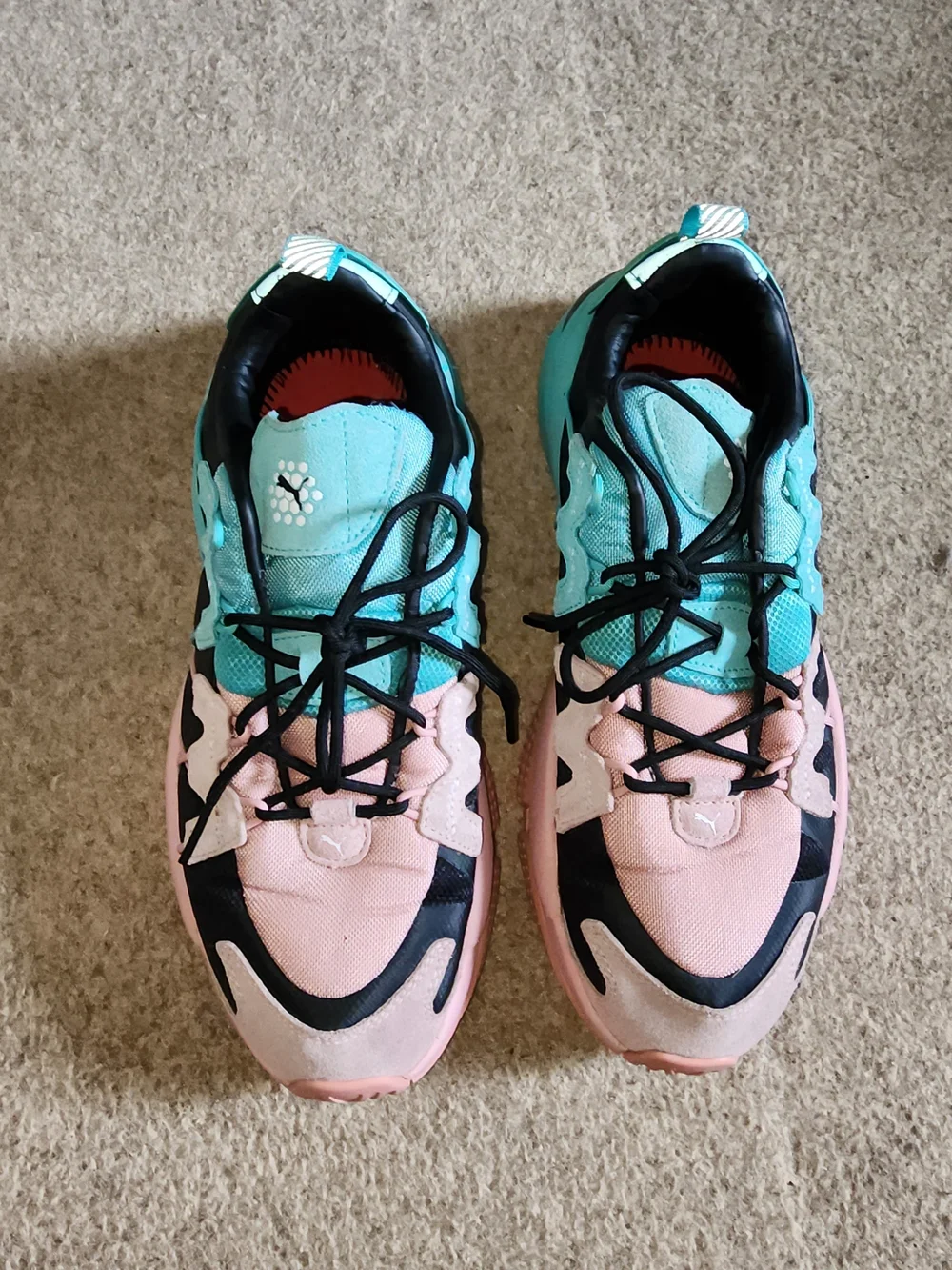 Puma LQDCell Men's Omega Manga Cult Pink Teal Colorblock Sneakers | M8